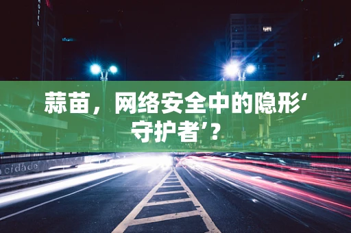 蒜苗，网络安全中的隐形‘守护者’？