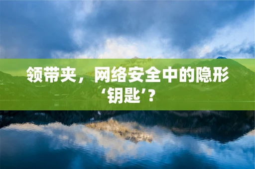 领带夹，网络安全中的隐形‘钥匙’？