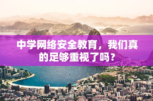 中学网络安全教育，我们真的足够重视了吗？