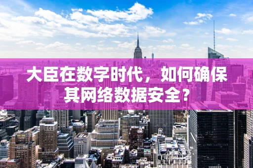 大臣在数字时代，如何确保其网络数据安全？