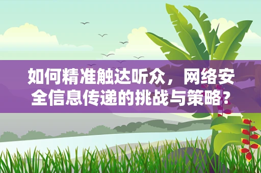 如何精准触达听众，网络安全信息传递的挑战与策略？