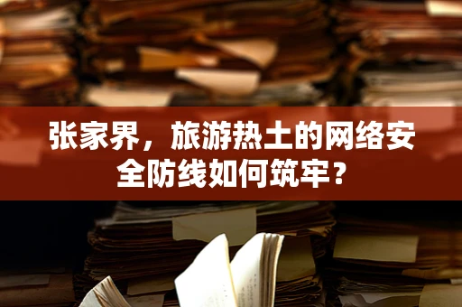 张家界，旅游热土的网络安全防线如何筑牢？
