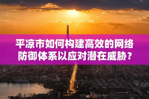 平凉市如何构建高效的网络防御体系以应对潜在威胁？