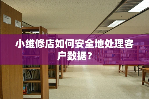 小维修店如何安全地处理客户数据？