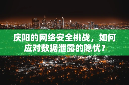 庆阳的网络安全挑战，如何应对数据泄露的隐忧？
