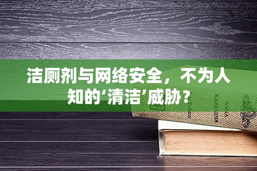 洁厕剂与网络安全，不为人知的‘清洁’威胁？