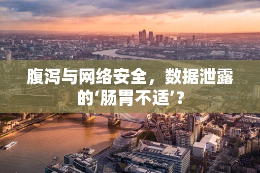 腹泻与网络安全，数据泄露的‘肠胃不适’？