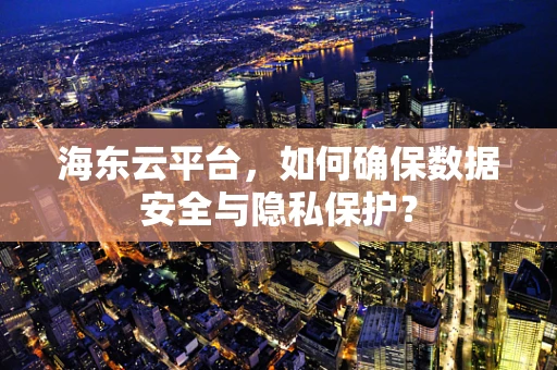 海东云平台，如何确保数据安全与隐私保护？