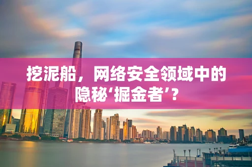 挖泥船，网络安全领域中的隐秘‘掘金者’？