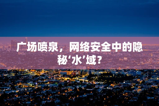 广场喷泉，网络安全中的隐秘‘水’域？