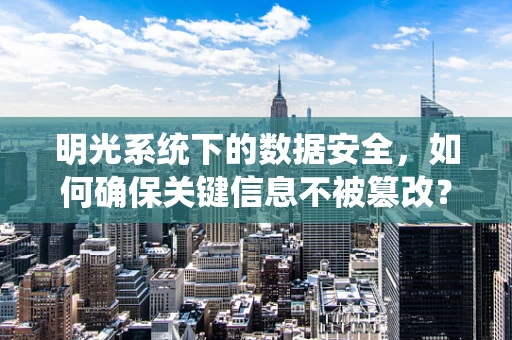 明光系统下的数据安全，如何确保关键信息不被篡改？