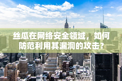 丝瓜在网络安全领域，如何防范利用其漏洞的攻击？