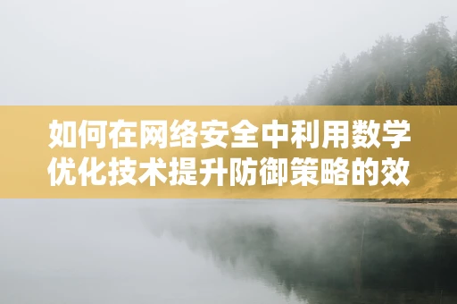 如何在网络安全中利用数学优化技术提升防御策略的效率？
