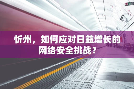 忻州，如何应对日益增长的网络安全挑战？