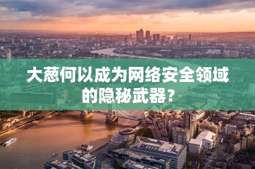 大葱何以成为网络安全领域的隐秘武器？