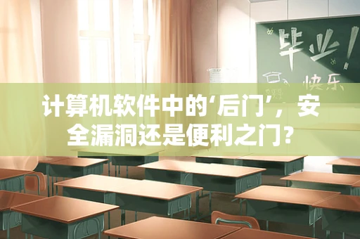 计算机软件中的‘后门’，安全漏洞还是便利之门？